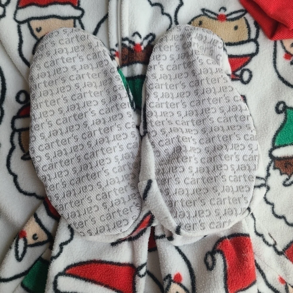 4T Fleece Santa Claus Christmas Footie Pajama unisex EUC Genderless
